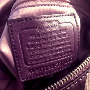 Coach Kristin Op Art Sateen Pocket Hobo - Purple